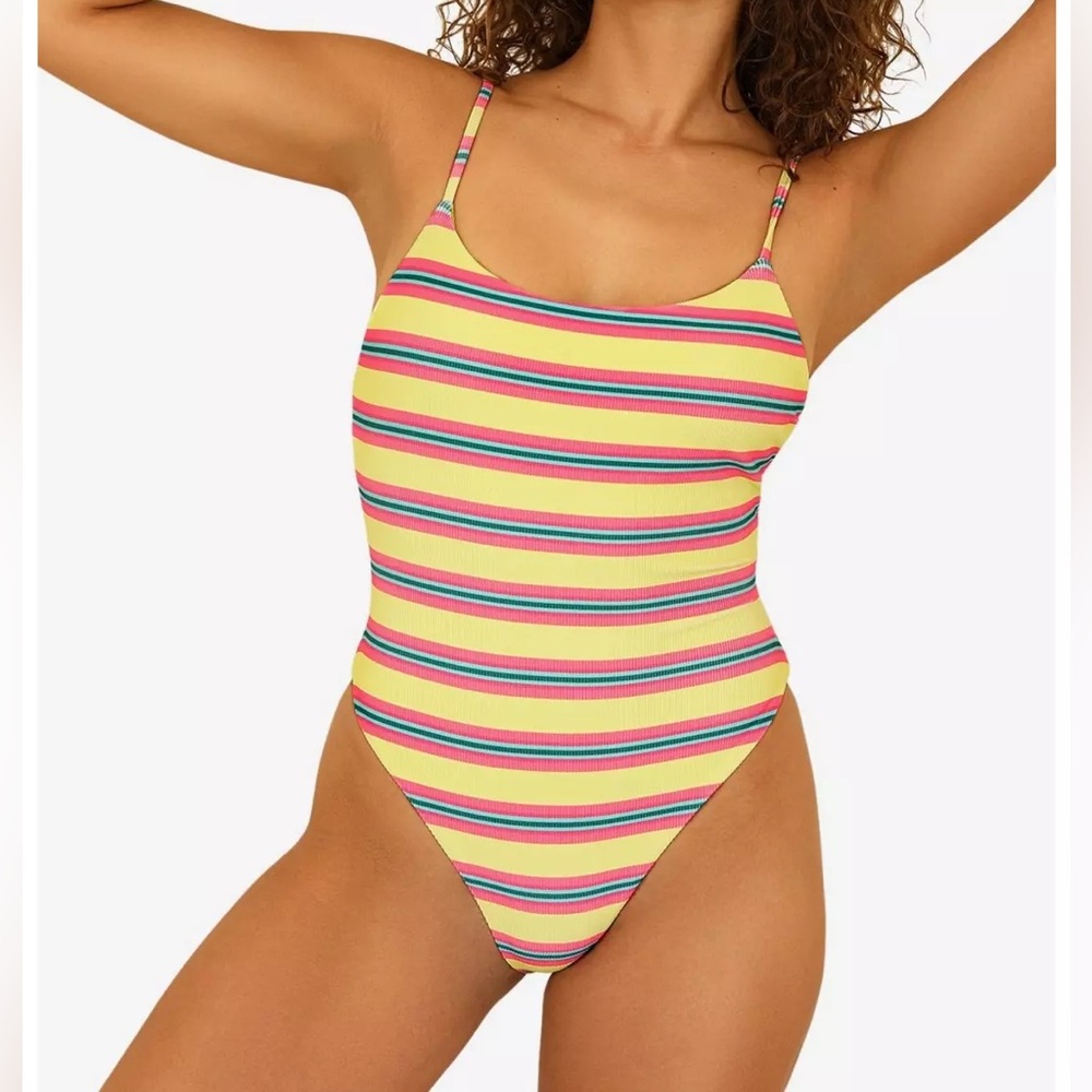 Dippin Daisy’s Star One Piece Y2K Stripe Swimsuit